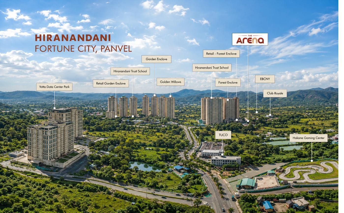 The Arena's position within Hiranandani Fortune City, Panvel